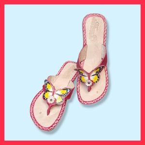 Mexican Artisanal Butterfly Leather Sandals